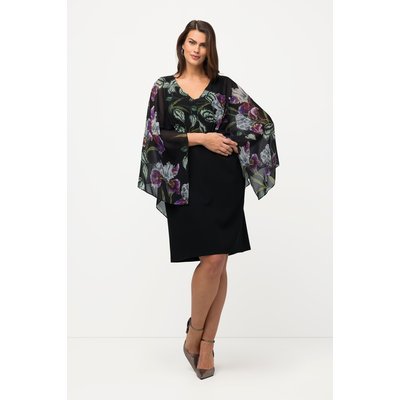Robe, fleurs, manches en mousseline ULLA POPKEN