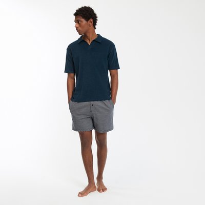 Pyjashort T-shirt met korte mouwen en polokraag LA REDOUTE COLLECTIONS