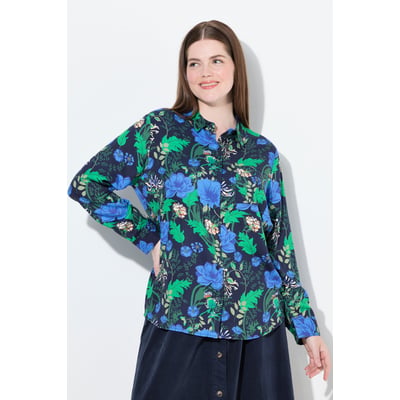 Chemisier imprimé champêtre, col chemise ULLA POPKEN