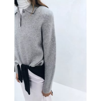 Pull-over maille col polo MANGO