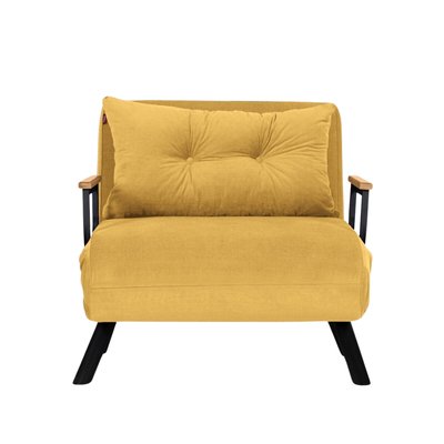 Fauteuil convertible en tissu avec pieds en métal L67 cm - SANDO CALICOSY