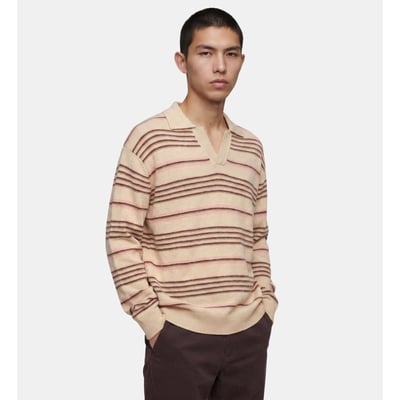 Pull polo droit tugby maille douce GALERIES LAFAYETTE