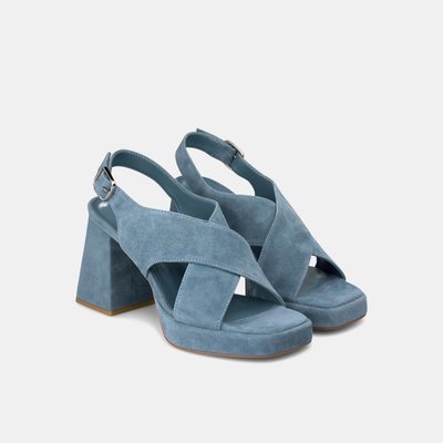 Sandales en cuir à talon carré ALMA EN PENA