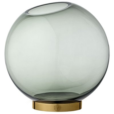Vase en verre et laiton Globe AYTM