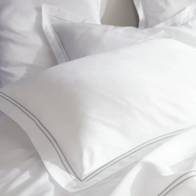Taies d'oreiller satin de coton ELEGANCE lot de 2 MPC MAISON