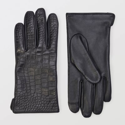 Gants en cuir imitation crocodile MONOPRIX