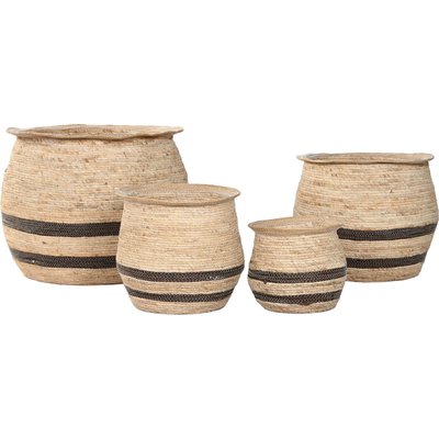 Support plante style arabe en fibre tressée couleur RECOLLECTION