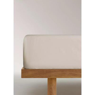 Drap-housse 100 % percale de coton Lit 150 cm MANGO HOME