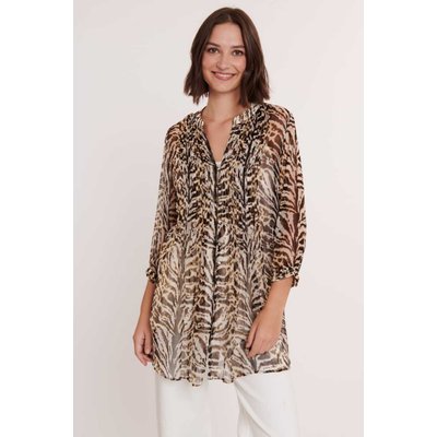 Blouse imprimée en voile de viscose ENAYA DERHY