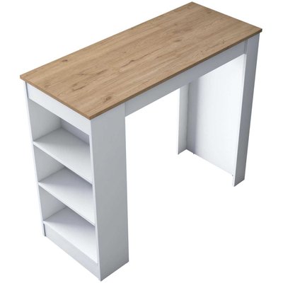 Table haute de cuisine avec étagères Janey HANAH HOME