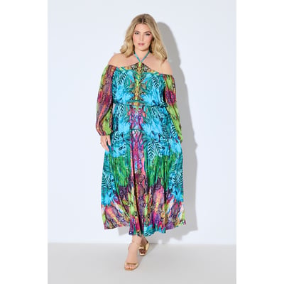 Robe maxi en mousseline. Épaules nues. Fond ULLA POPKEN