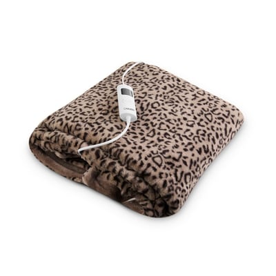 Fleece Electric Over Blanket Leopard Faux Fur CARMEN