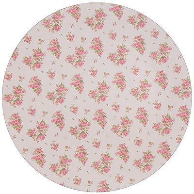 Sous assiette en polypropylène motif fleuri roses 33x33x1cm WADIGA