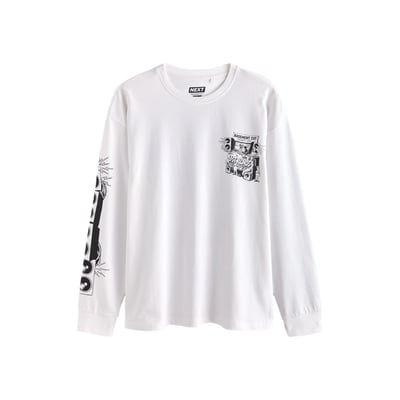 T-shirt à manches longues et imprimé NEXT