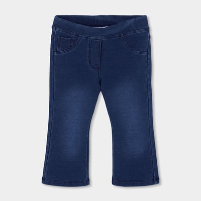 Pantalon molleton denim fille évasé BOBOLI