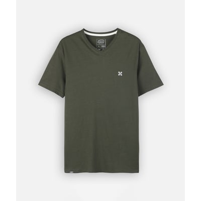 Tee-shirt uni col V 4flo brodé TIVE OXBOW