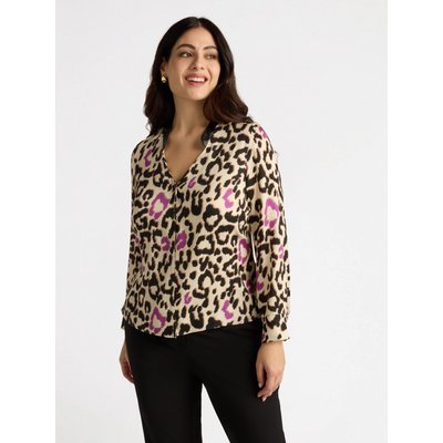 Chemise en satin à imprimé tacheté FIORELLA RUBINO