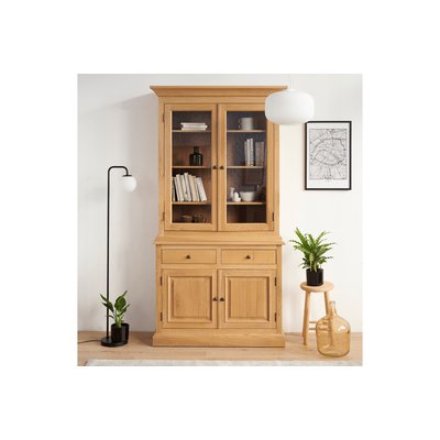 Buffet vaisselier en chêne 2 portes vitrées 2 tiroirs 2 portes bois - VICTORIA HELLIN, DEPUIS 1862