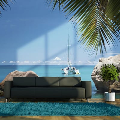 Papier peint intissé panoramique Paysage Seychelles EDEN