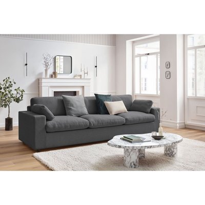 Canapé droit fixe 4 places en tissu, BELAIR BOBOCHIC