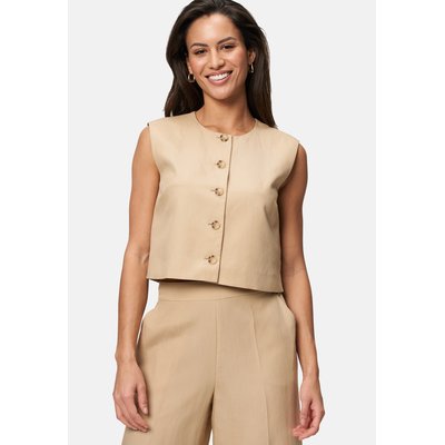 Gilet en lin avec patte de boutonnage ZERO