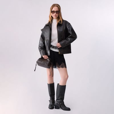 Bomber oversize en tissu enduit LIU JO