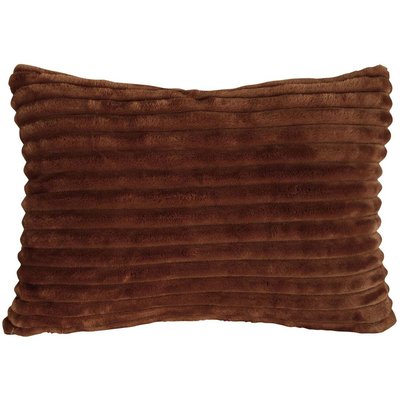 Coussin en velours côtelé 50 x 30 cm Chocolat PRESENT TIME