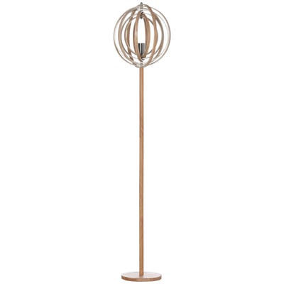 Lampadaire Bois Bois naturel HOMCOM