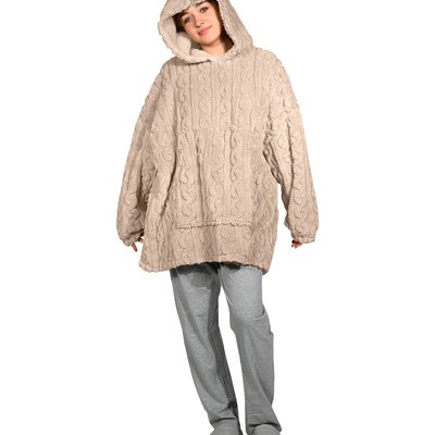 Poncho polaire doux & chaud WARM WOOL taille unique (M au XL) SENSEI MAISON