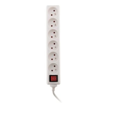 Bloc Multiprise 6x16a Avec Interrupteur Blanc HBF INOTECH