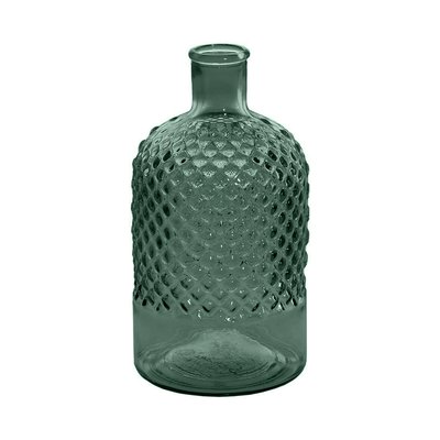 Vase bouteille en verre recyclé h 28 cm DIAMOND SENSEI MAISON