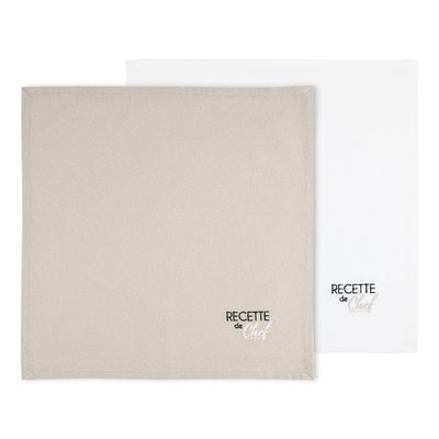 Duo de serviettes de tables bicolores LOVELY CASA