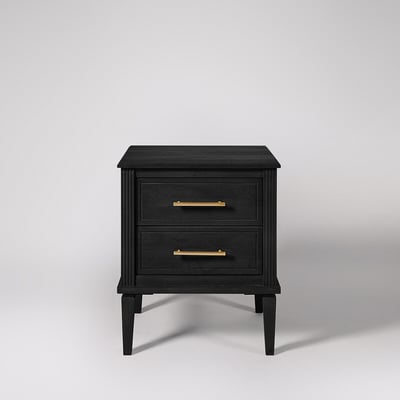 Claudine Mango Wood 2 Drawer Bedside Table SWOON