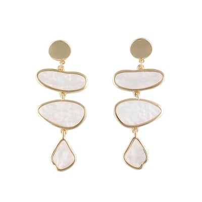 Longues boucles d'oreilles nacrées BALABOOSTE