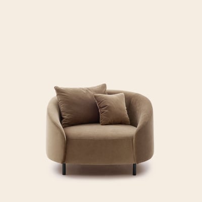 Fauteuil en velours JULIKA MADURA