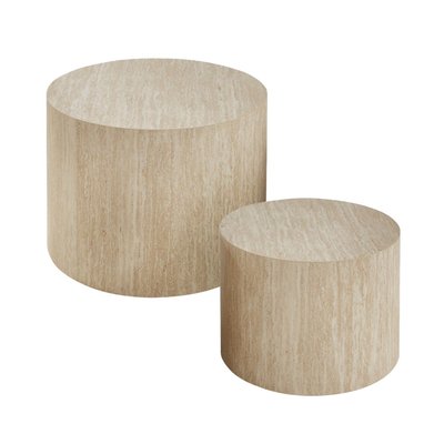 Lot de 2 tables basses rondes empilables - MAIA CALICOSY