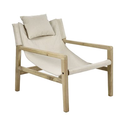 Fauteuil en tissu et bois- SIESTA POMAX