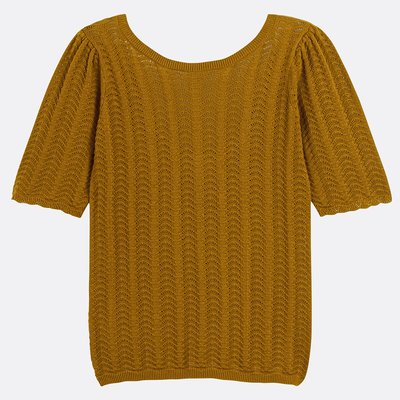 Pull col rond en fine maille LA REDOUTE COLLECTIONS
