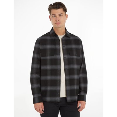 Checked Cotton Shirt with Long Sleeves CALVIN KLEIN