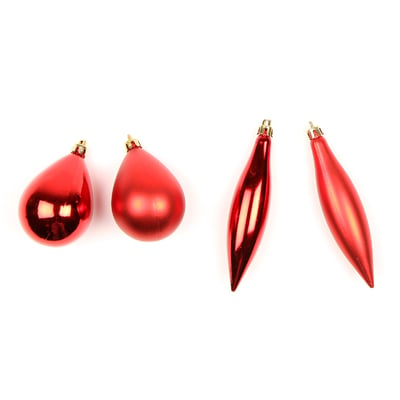 4 boules de sapin de noel olive et glacon or EDEN