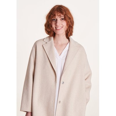 Manteau mi-long en lainage LA FEE MARABOUTEE