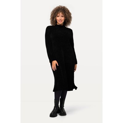 Robe midi en fil chenille à col montant et ULLA POPKEN