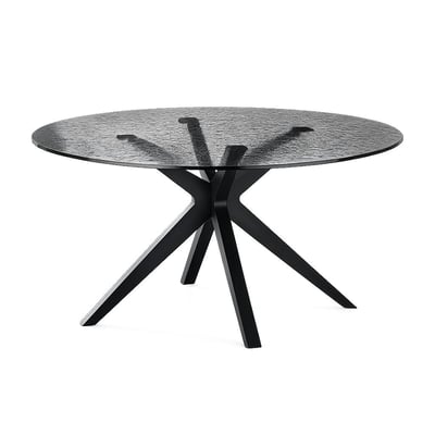 Table à manger ronde en verre ondulé Ø140 cm ALBA PIER IMPORT