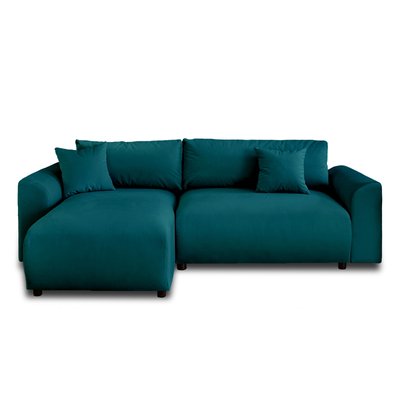 Canapé d'Angle Convertible en Velours 4 places - CAMELIA LISA DESIGN