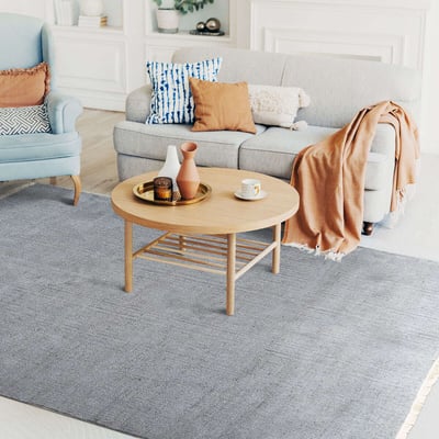 Tapis de salon en jute et coton avec franges   ESSENCE THE DECO FACTORY