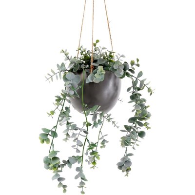 Eucalyptus artificiel avec suspension en céramique JARDINDECO