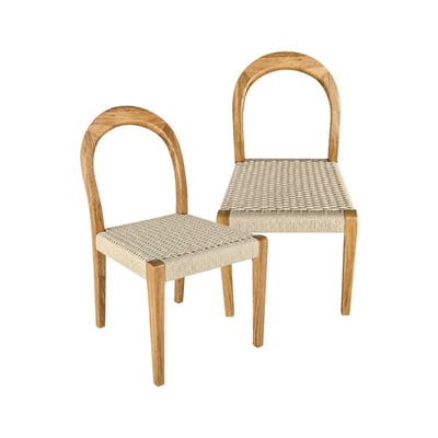 Chaise bois de chêne et corde MADE IN MEUBLES 