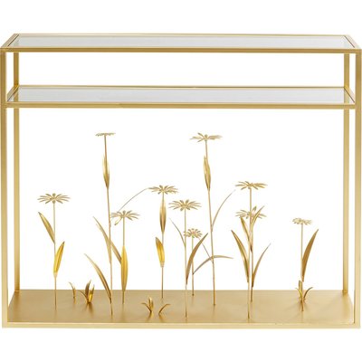 Console fleurs en verre et acier KARE DESIGN