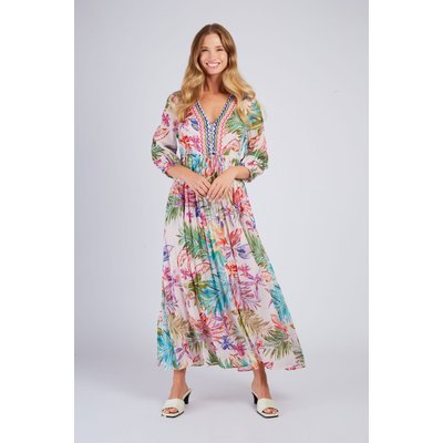 Robe longue fluide imprimée PIVOINE DERHY