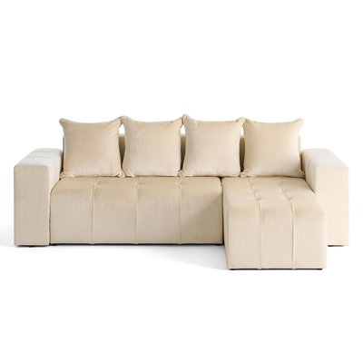 Canapé d'Angle Convertible en Velours 4 places - BRUGES LISA DESIGN
